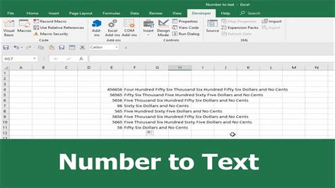How to convert number to text in Excel .